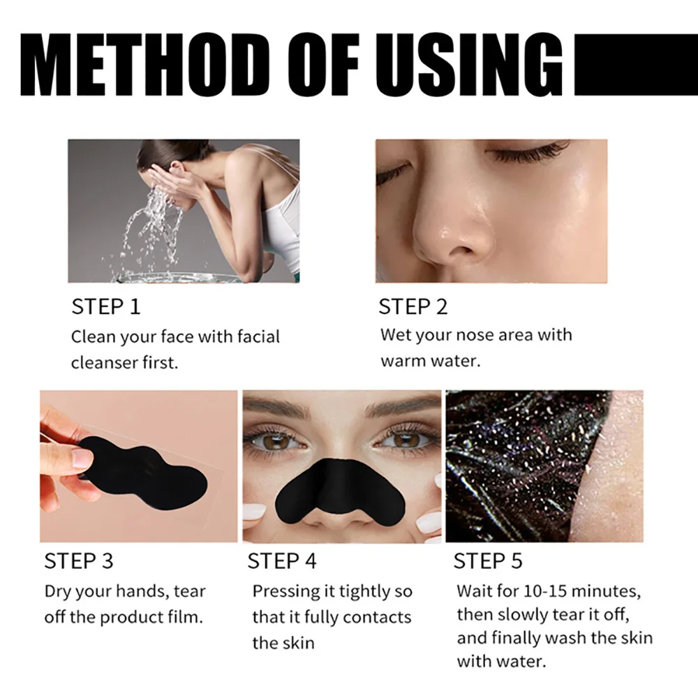 10/20/50/100PCS Mee-eter Verwijderen Neuspleister Verwijderen Acne Peel-off Neusstrips neus Spot Sticker Gezicht Porie Schoner Masker