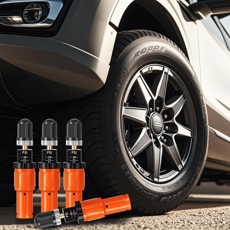 4PCS Professional Tire Deflator Valves for Off-Road & Sand Driving - Fit Truck/SUV/Jeep, Auto Stop at 10-30 PSI
