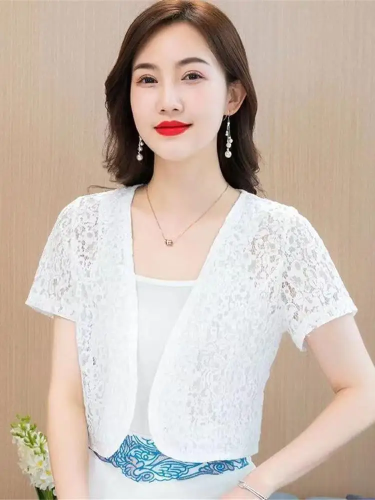 레이스 자외선 차단 의류 여성 여름 스커트 외부 어깨 패드 또는 가벼운 패셔너블 코트