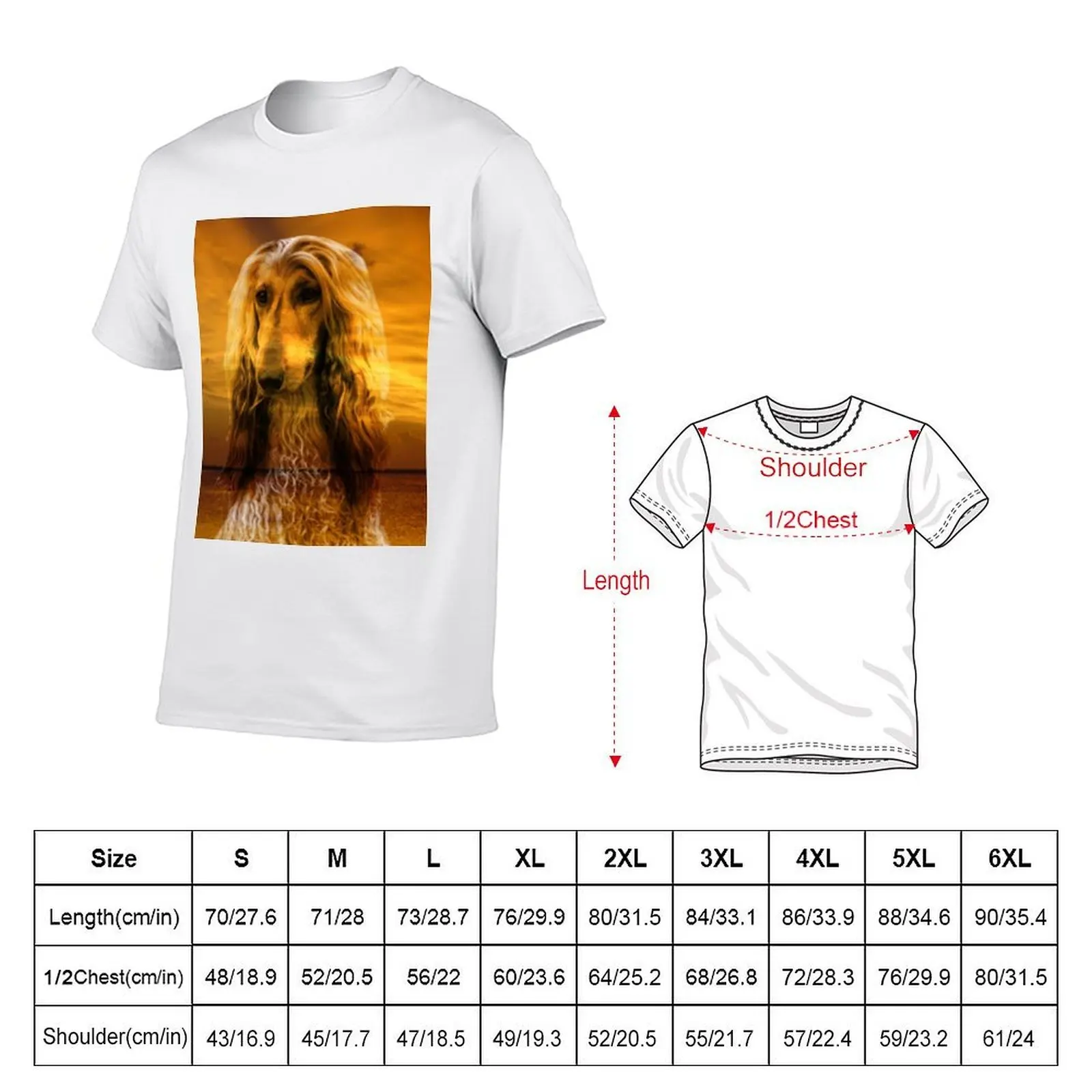 Dog Afghan Hound T-Shirt cute tops vintage shirts men