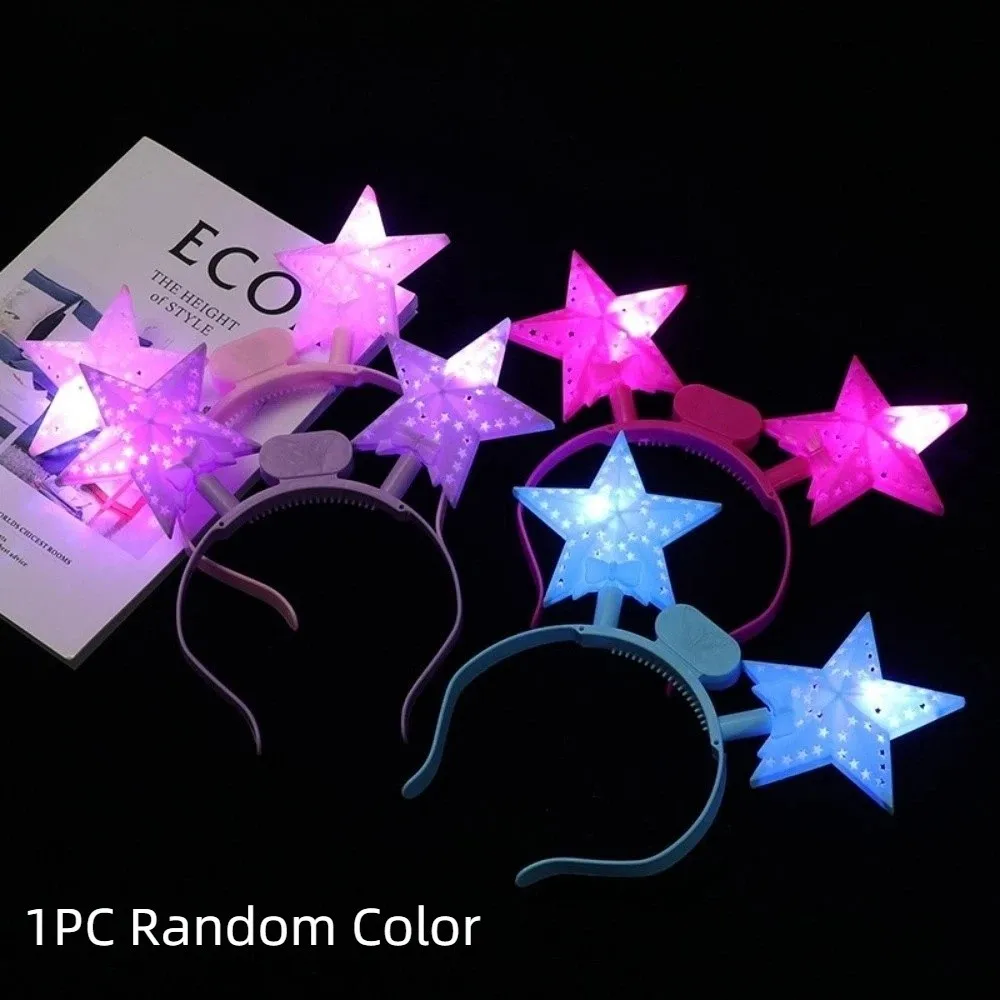 LED Glow 2026 Happy New Year Headband Number Letter Photographic Headwear 2026 Glow Sticks Plastic Optic Fiber Light Up