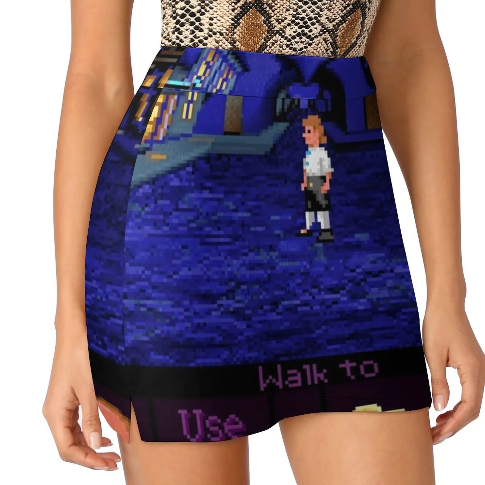 Melee Island Streets ( Monkey Island 1 ) Women's skirt Aesthetic skirts New Fashion Short Skirts Melee Island Melee Map Monkey