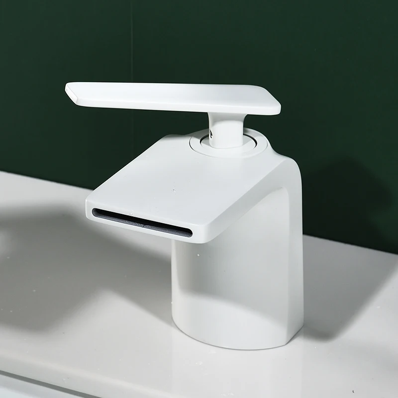 Imagem -03 - Torneira tipo Cascata para Pia Torneira de Pia com Misturador Quente e Frio Preta com Único Furo