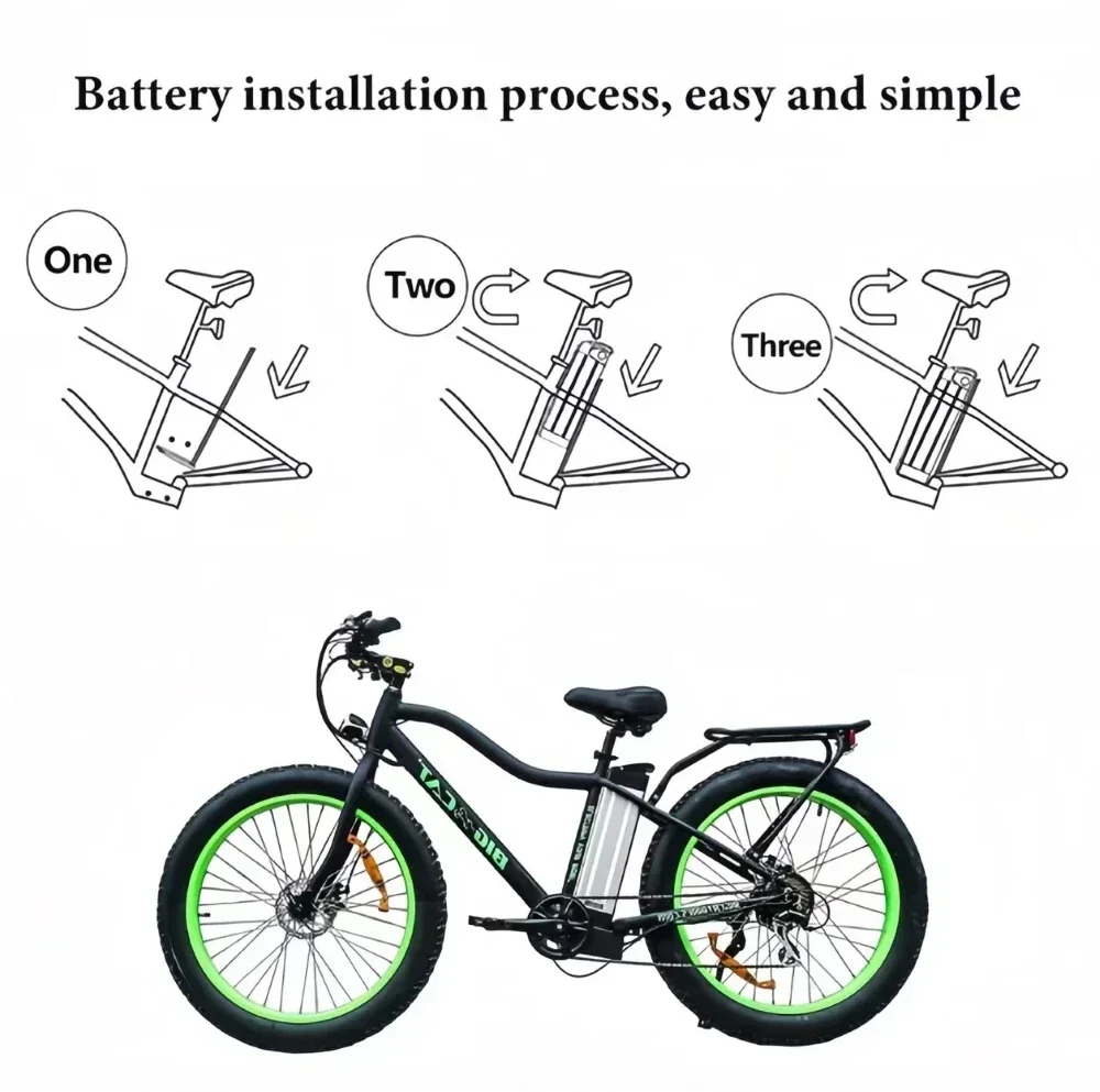 36V 48V 15/20/30/40Ah Original High quality Silver Fish Style batteria，500W 750W 1000W High-power 18650 Lithium ion battery pack