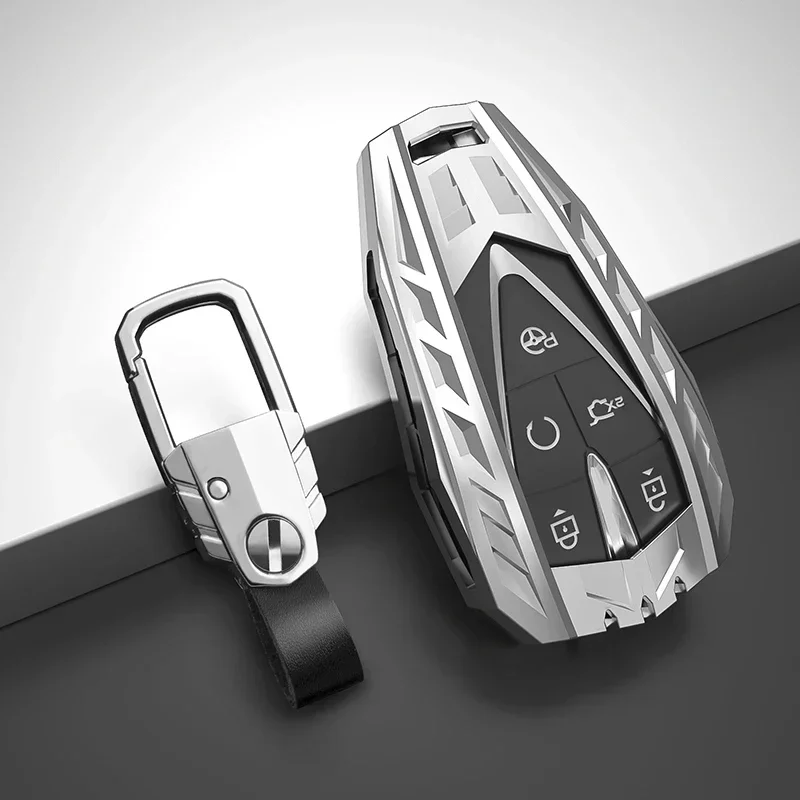 

Car Key Cover For Changan Eado PLUS 20-21 Aluminum Alloy Key Case Key Chains Car Accessories