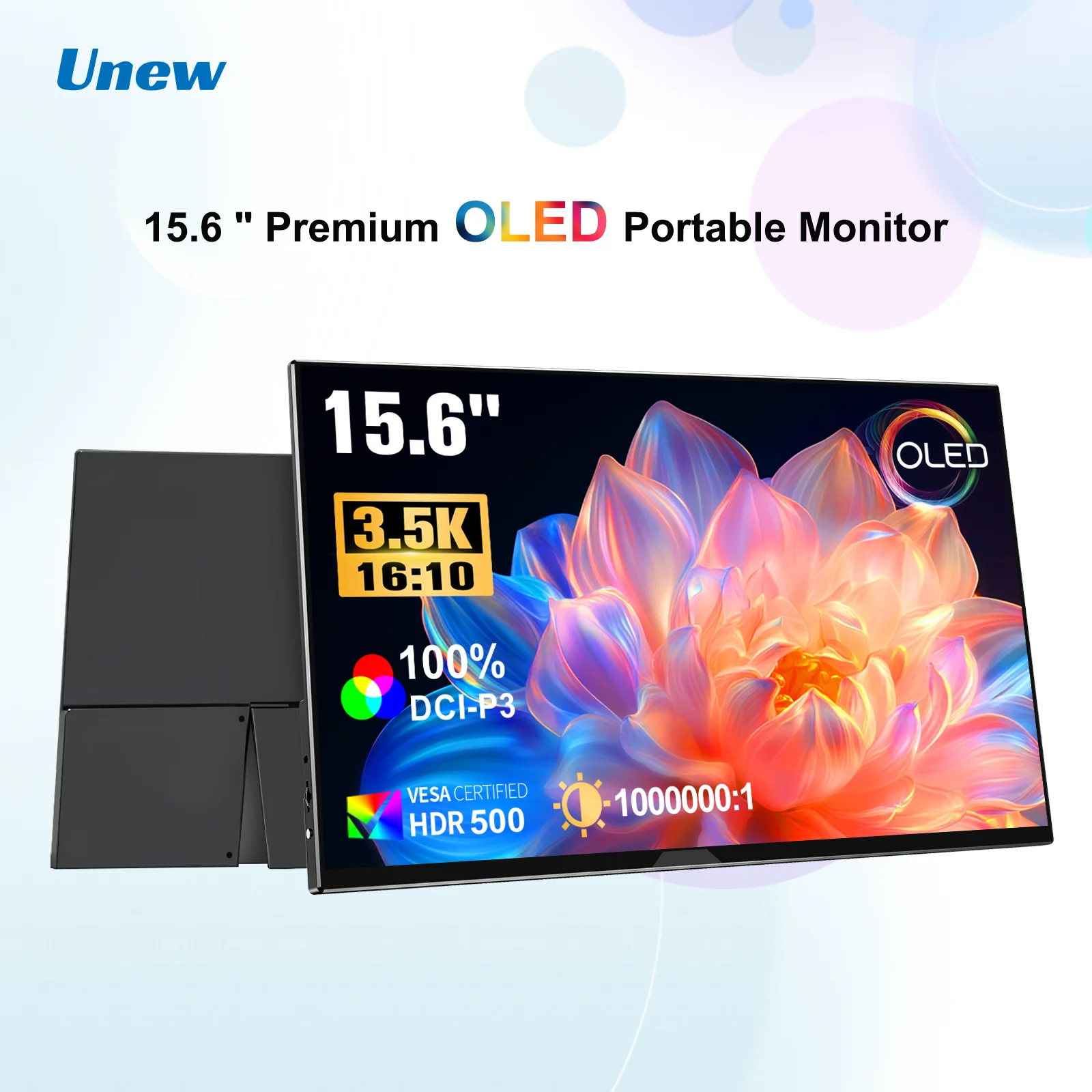 15.6 inch 3.5K OLED Touch Portable Gaming Monitor 3456X2160 60Hz VESA 75*75mm Phone/Switch/PS/Xbox/Laptop Screen Display