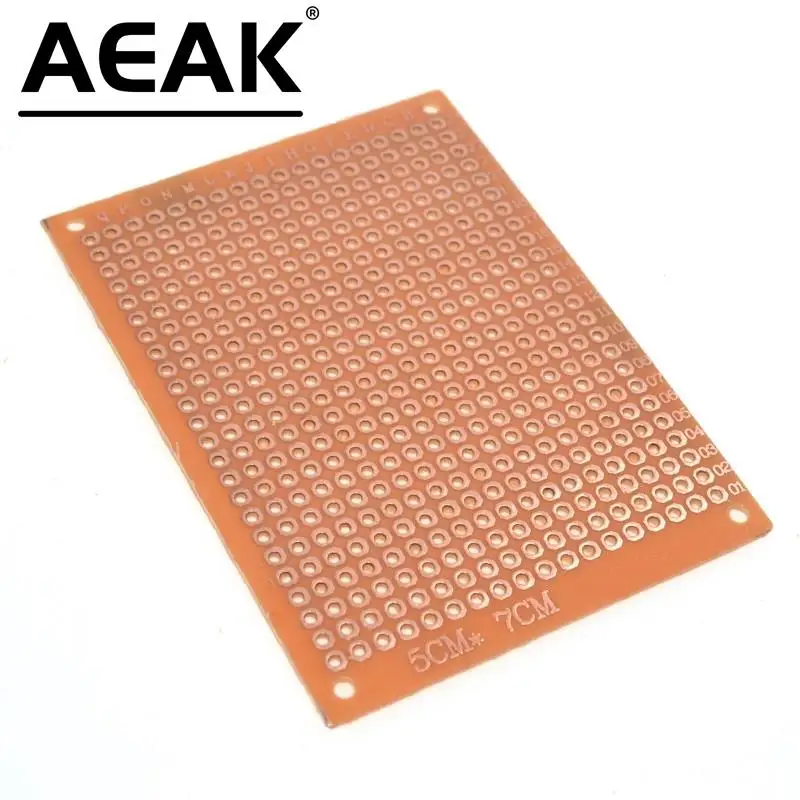 AEAK 10Pcs PCB 5*7CM 5*7 DIY Prototype Paper PCB Universal Experiment Matrix Circuit Board 5x7CM