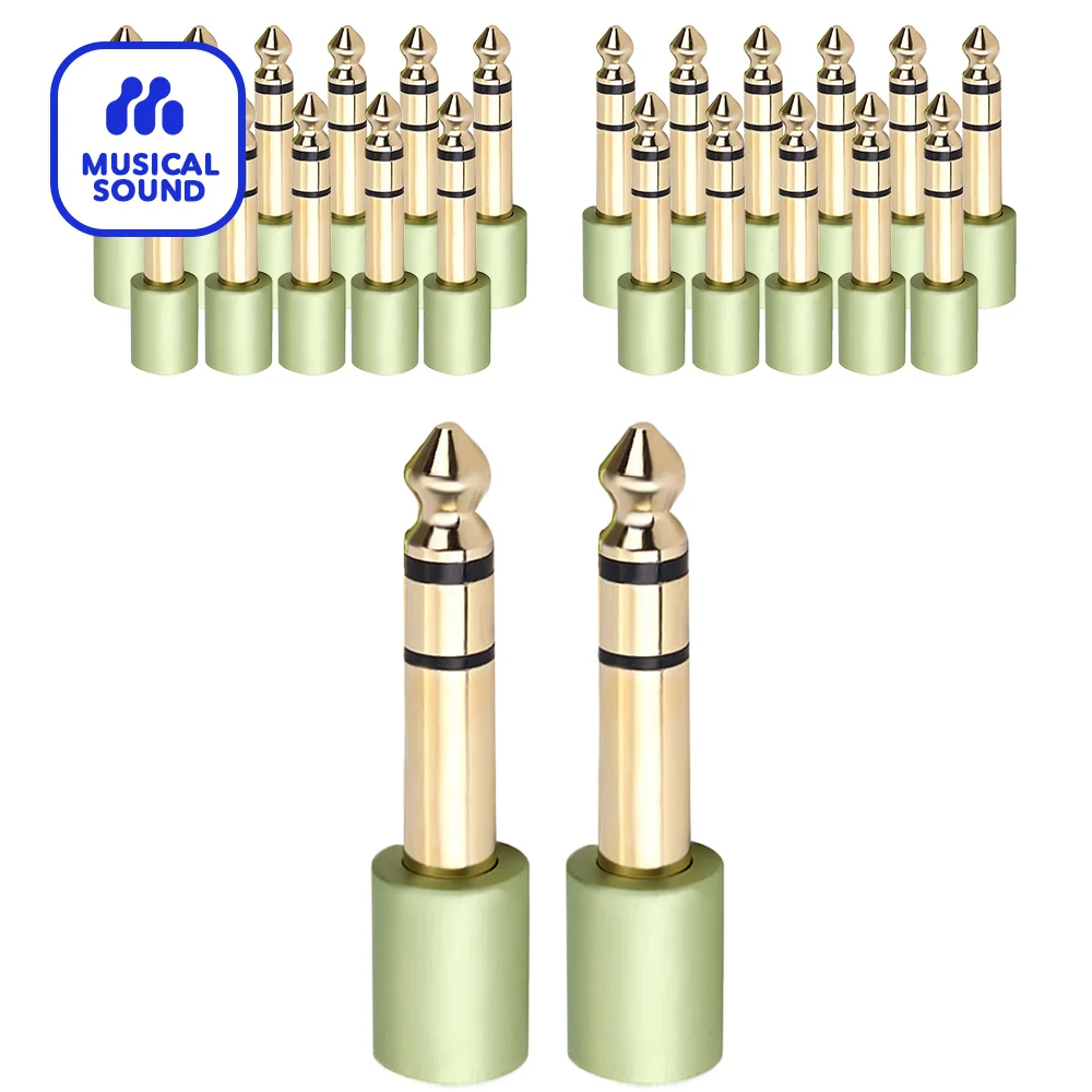 Musical Sound 1/4/12/50 Pieces 6.35mm 1/4 Male to 3.5mm 1/8 Female Stereo Headphone Adapter Connector Stereo Audio Jack