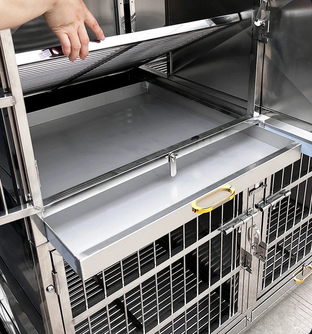 Three-layer stainless steel dog cage foster cage small dog double-layer multi-layer hospital inpatient cage pet store