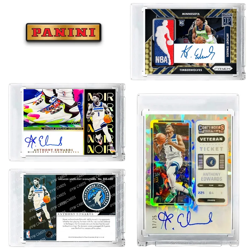 

Panini Diy Homemade Nba Prizm Logoman Anthony Edwards Baksetball Star Autograph Jersey Trading Cards Birthday Gift Collection