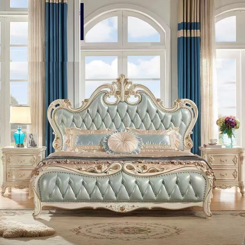 

Fancy Headboard Bed Aesthetic Organiser Luxury Double Bed Lounge Sleeping Camas De Matrimonio Dormitorio Furniture Accessories