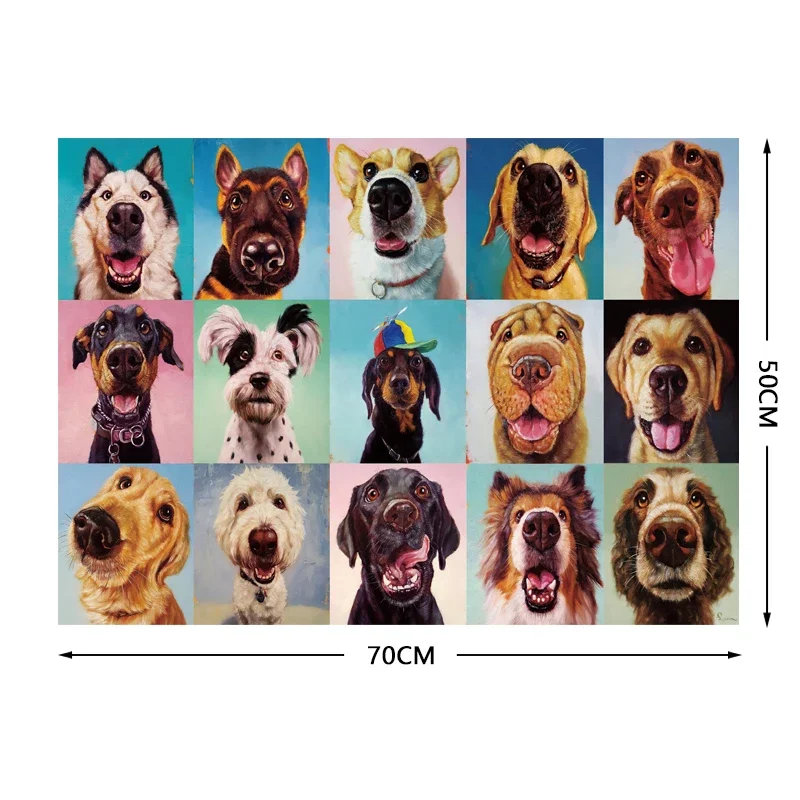 70*50cm Adult Puzzle 1000 Pieces Paper Jigsaw Puzzles The Dog Nose Famous Painting Series Learning Education Craft Toys Gifts