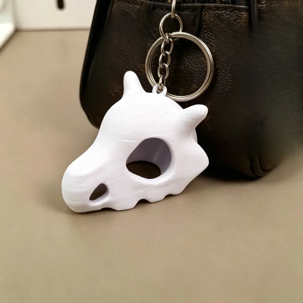 3D Printed Skull Keychain Unique Bone Animal Head Key Ring Cute Anime Inspired Pendant Backpack Charms Gift for Game Fans