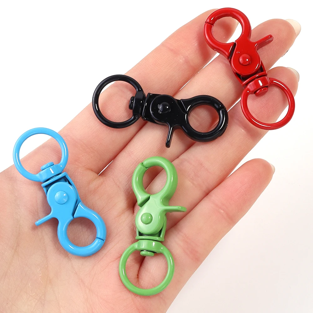5 قطعة/الوحدة الملونة قطب مشبك قفل السنانير المفاتيح سبليت حلقة رئيسية موصل لحقيبة مفتاح سلسلة DIY بها بنفسك مستلزمات صناعة المجوهرات #3