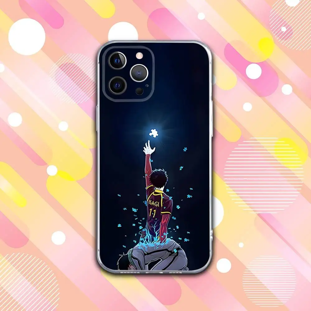 Funda de teléfono Anime B-Blue L-Lock para iPhone 17,16,15,14,13,12,11 Pro,Max,Plus,X,XS,XR,SE4,E Mini funda suave transparente