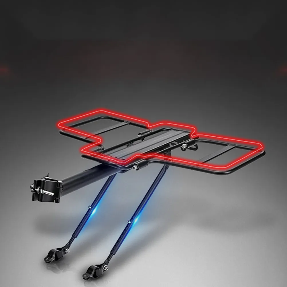 

1Pcs Sturdy Aluminum Alloy Bike Rear Rack Multi Function Cargo Luggage Rack for Travel Commuting Mounting on Road Mountain
