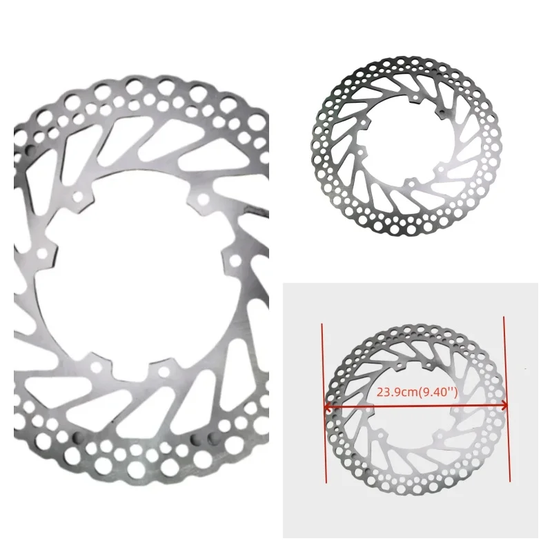 

239 мм серебряный мотоциклетный ротор переднего тормозного диска для HONDA CR125 CR250 02-08 CRF250 CRF450 02-17 BSE KAYO T6 K6R