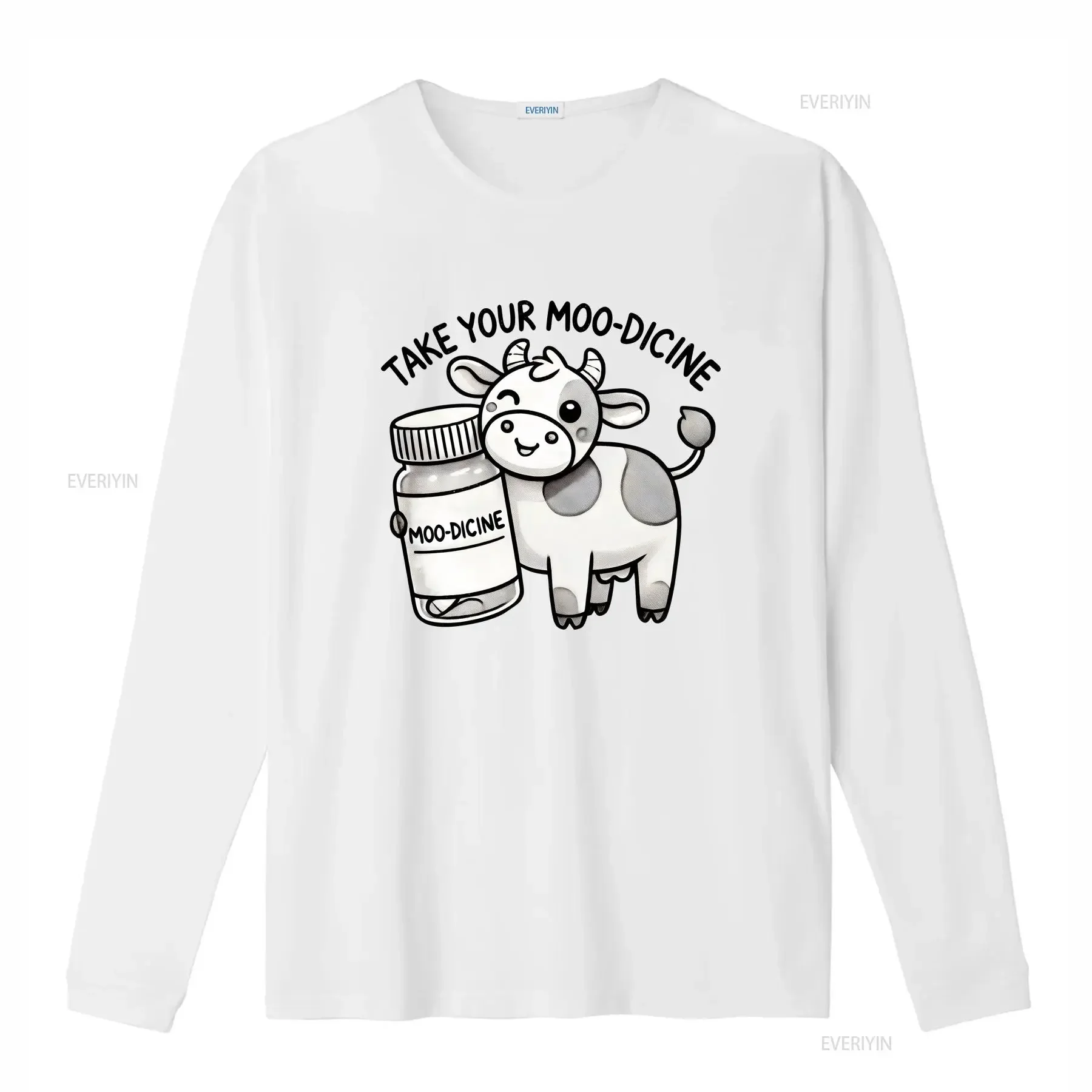 Cute Cow Holding Moo dicine Pill Bottle T Shirt Farm Animal Novelty Medicine Humor Top for Veterinarians vintage Washed