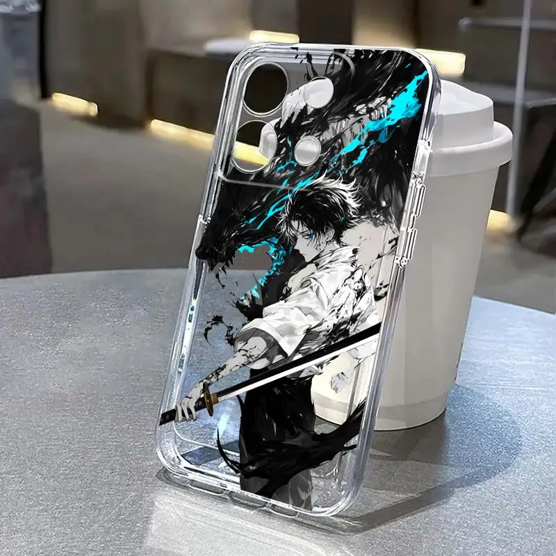 

Satoru Gojo Jujutsu Kaisen Art Phone Case For Xiaomi Poco X5 X6 X7 F7 F6 F5 F4 M6 M8 C85 Redmi 15C 12 Pro Ultra 5G Transparent