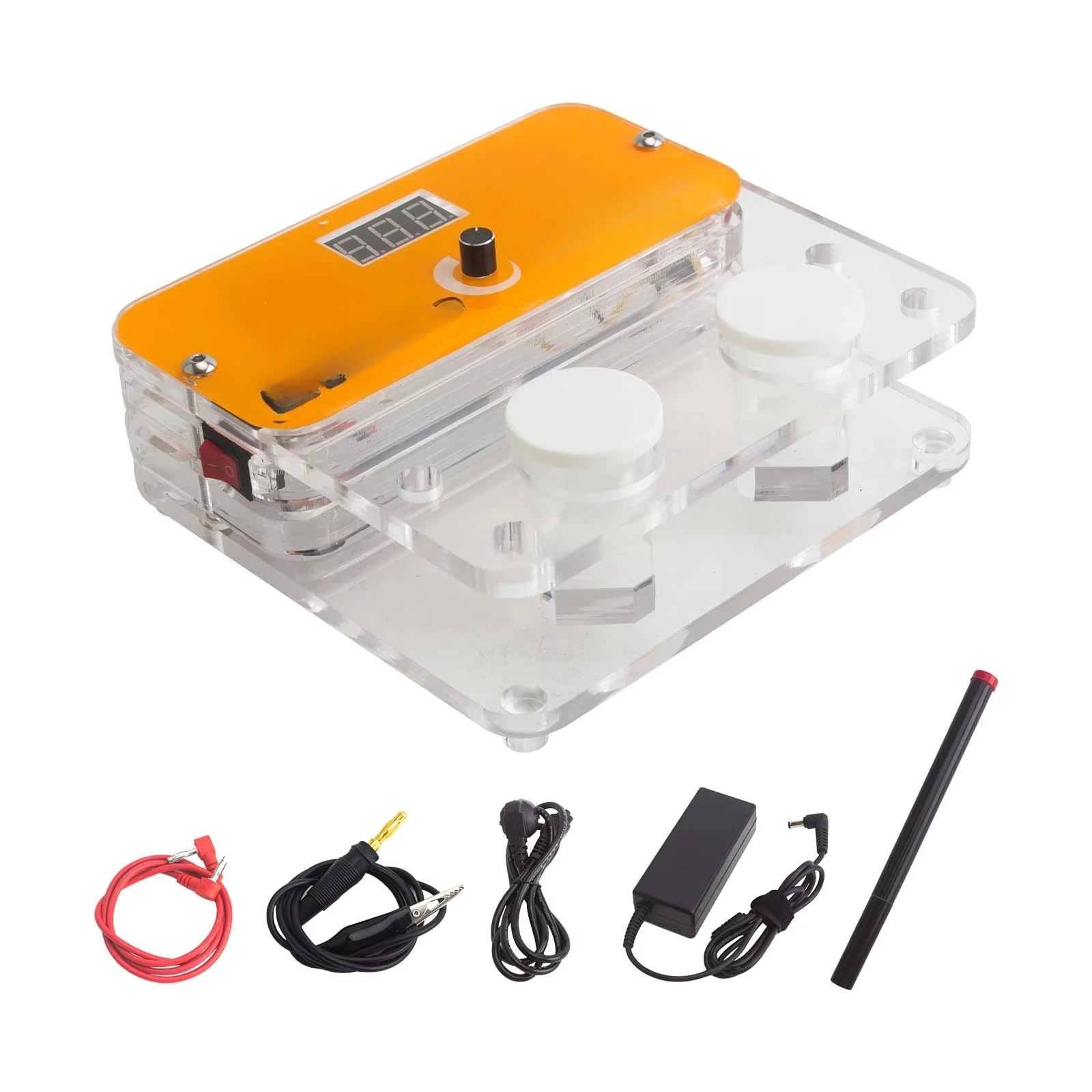 LEGOR Portable Pen-Type Electroplating Machine 12V 2.0A Micro Permanent Jewelry Gold Plating with Acrylic Base Tool Kit