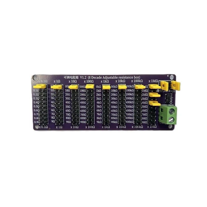 8 Eight Decade 0.0R - 9999999.9R Program Adjustable SMD Resistor Slide Resistor Board Step Accuracy 1R 1% 1/2 Module 200V