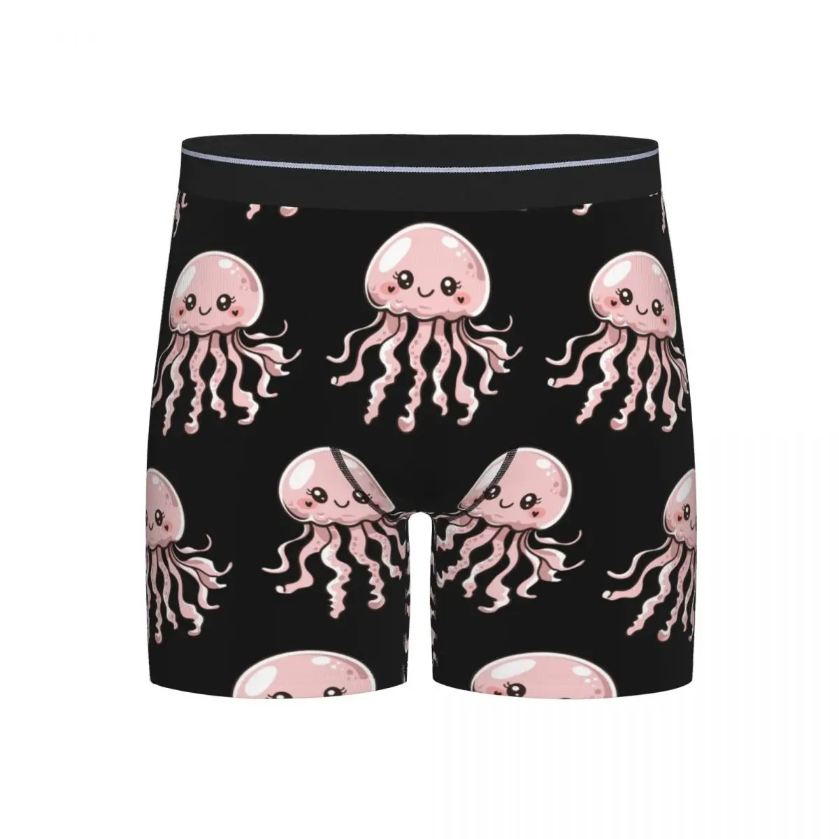 

Длинные трусы-боксеры, шорты с милой медузой, кавайный дизайн, трусики, мужское вентилируемое нижнее белье для мужчин, подарки бойфренду
