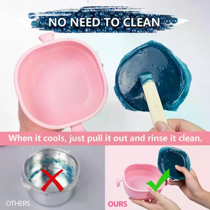 Foldable Silicone Wax Melting Machine With Portable Design And Easy Demold Feature For Home Hair Removal Waxing Beauty Care