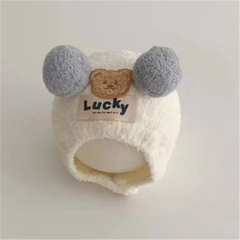 قبعات شتوية دافئة للأطفال والبنات والأولاد قبعات من الصوف مع قبعات لحماية الأذن من الصوف #4