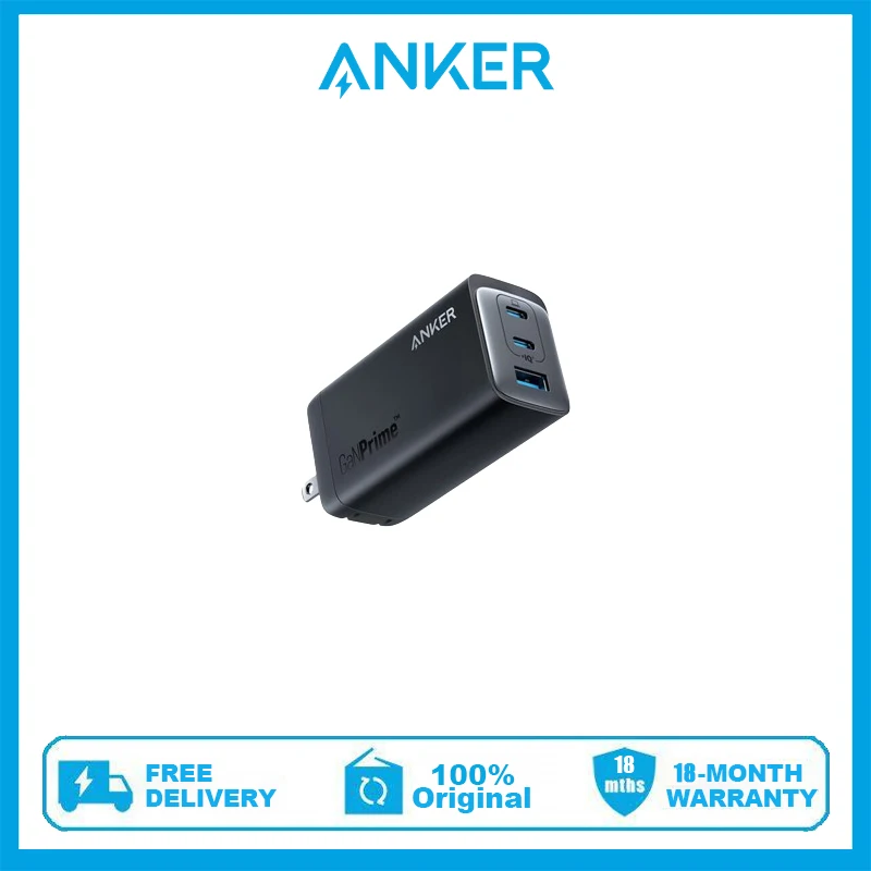 

Anker USB C Charger 737 GaNPrime 120W PPS 3-Port Fast Compact Foldable Wall Charger for MacBook Pro/Air, iPad Pr