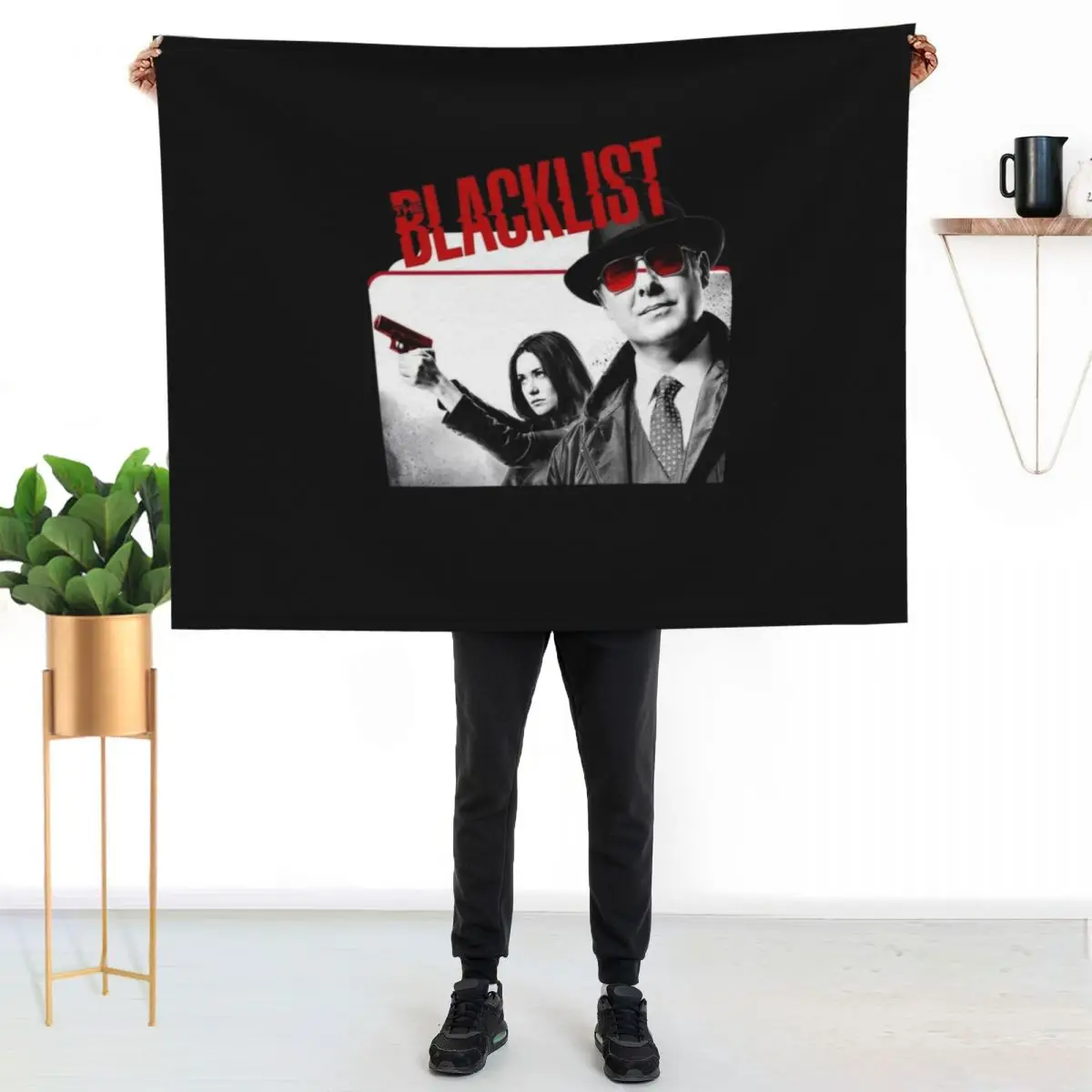 Discover Cool Women's Classic The Blacklist Season T Shirts Black Throw Blanket Multi-Purpose Custom Quilt Blankets