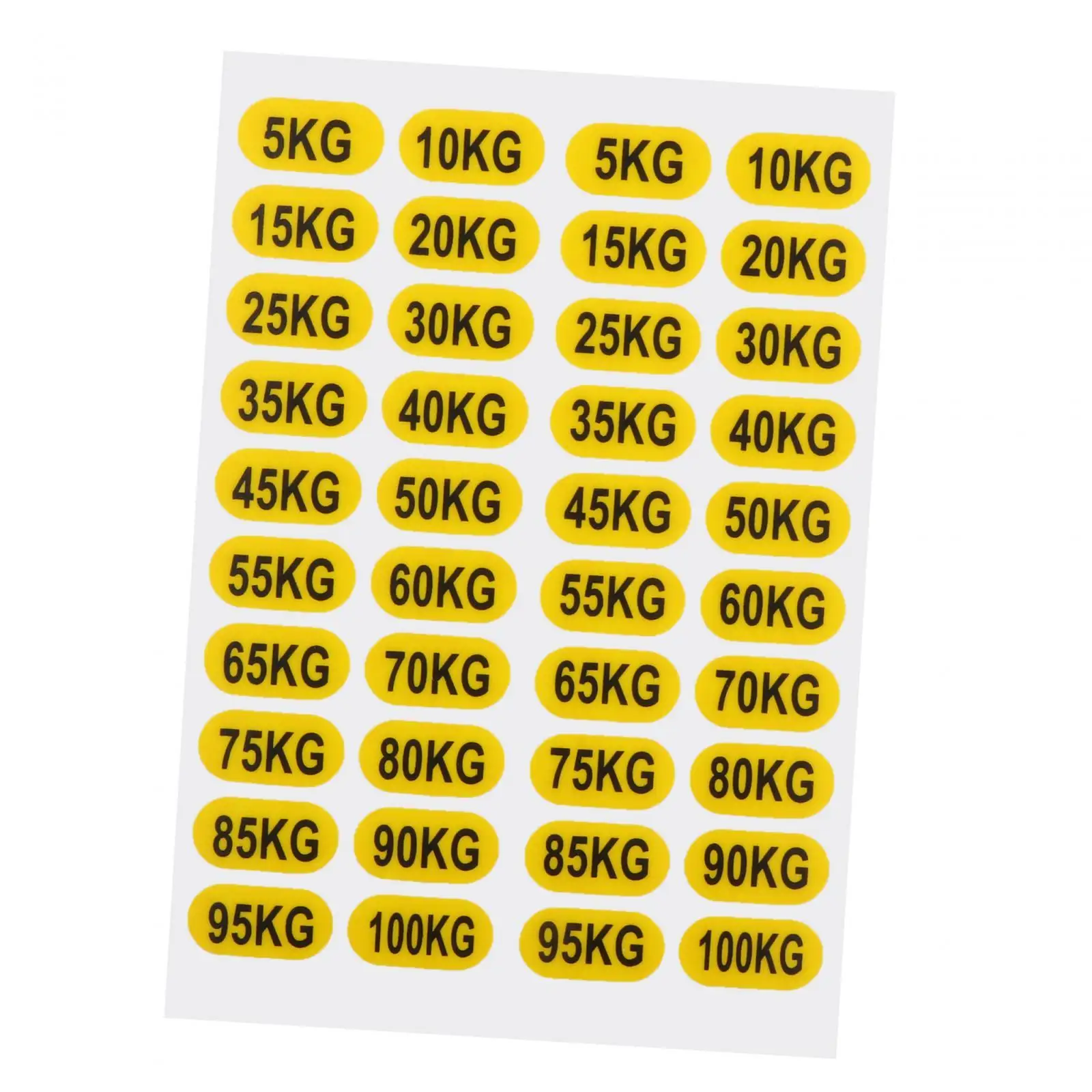 Weight Stack Labels Number Stickers 5-100 kg Classification Decals Weight Stickers for Strength Training Machine Attachments