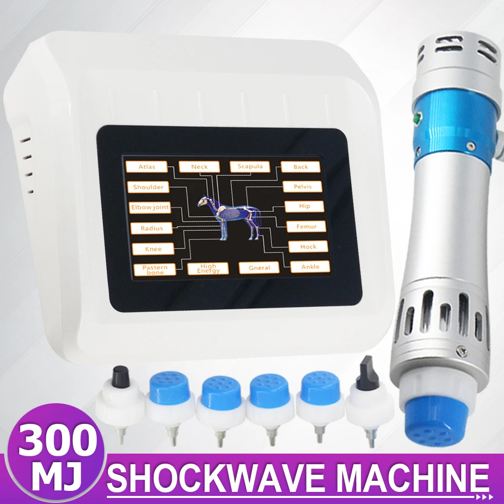 

Shockwave Therapy Machine For New Relieve Horses Animals Pain Relax Professional Multiple Use Shock Wave Massage Machine 300MJ