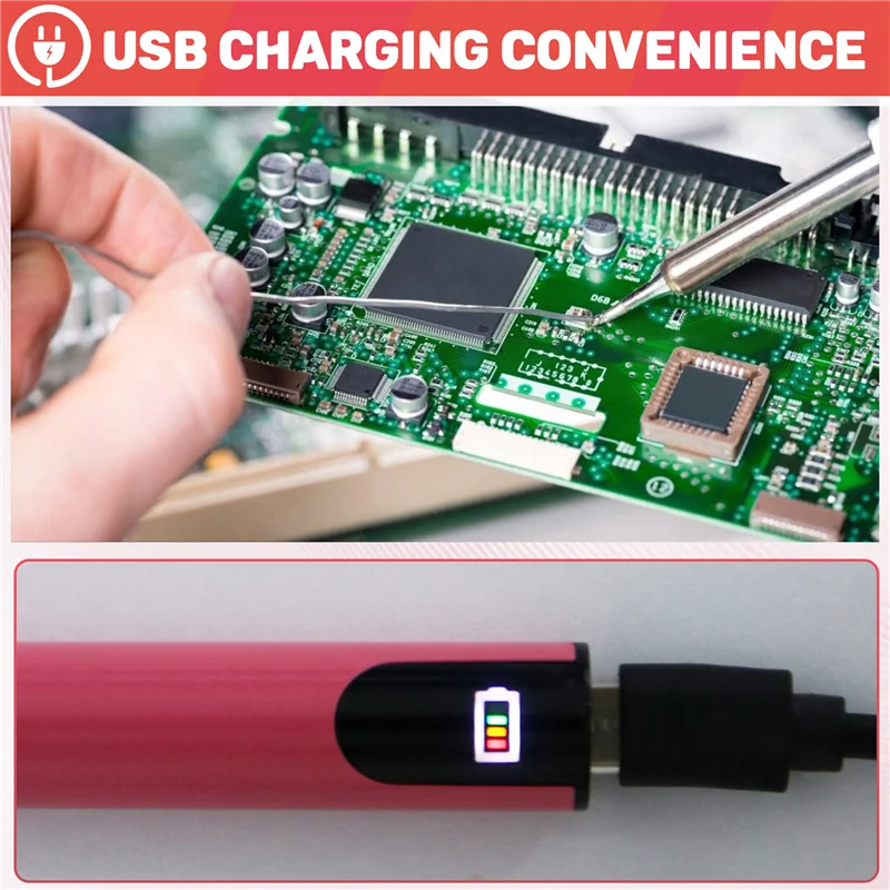 

HRBAJ-регулируемый мини-набор паяльников с 510 резьбой, USB-паяльник с крышкой, 3-ступенчатое напряжение, электронная сварочная ручка, ремонтный штифт