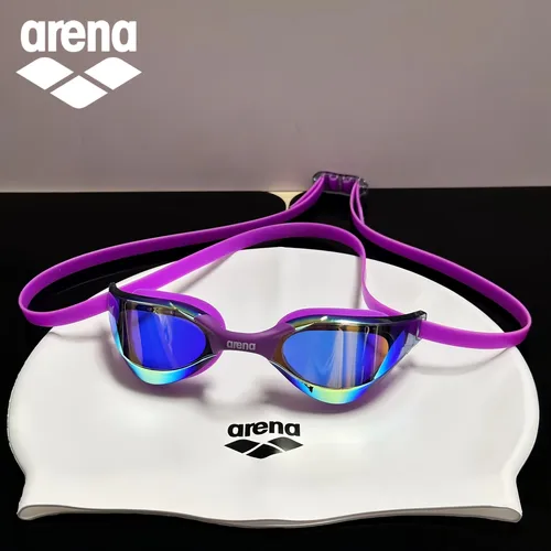 ARENA HD Gafas de natación impermeables y antivaho Gafas de natación recubiertas de grado de competición para carrera y entrenamiento