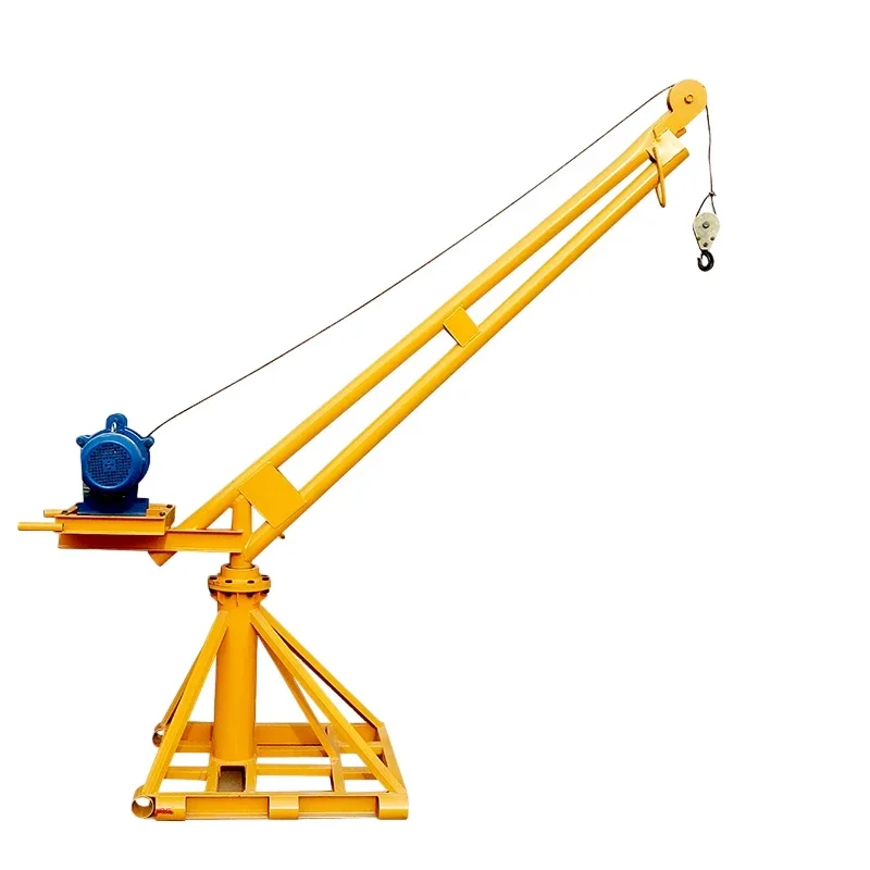 

100 Kg 300kg 500kg 1000kg Construction Building Crane Hoist Mini Portable Mobile Crane