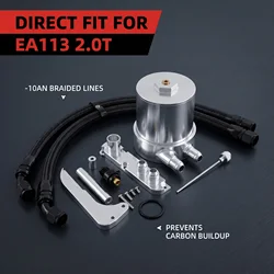 EA113 Engine Aluminum Oil Catch Can Tank Kit PCV Delete For VW MK5 GTI MK6 Golf R 2.0T Audi A4 B7 8P A3 MK2 TTS FSI