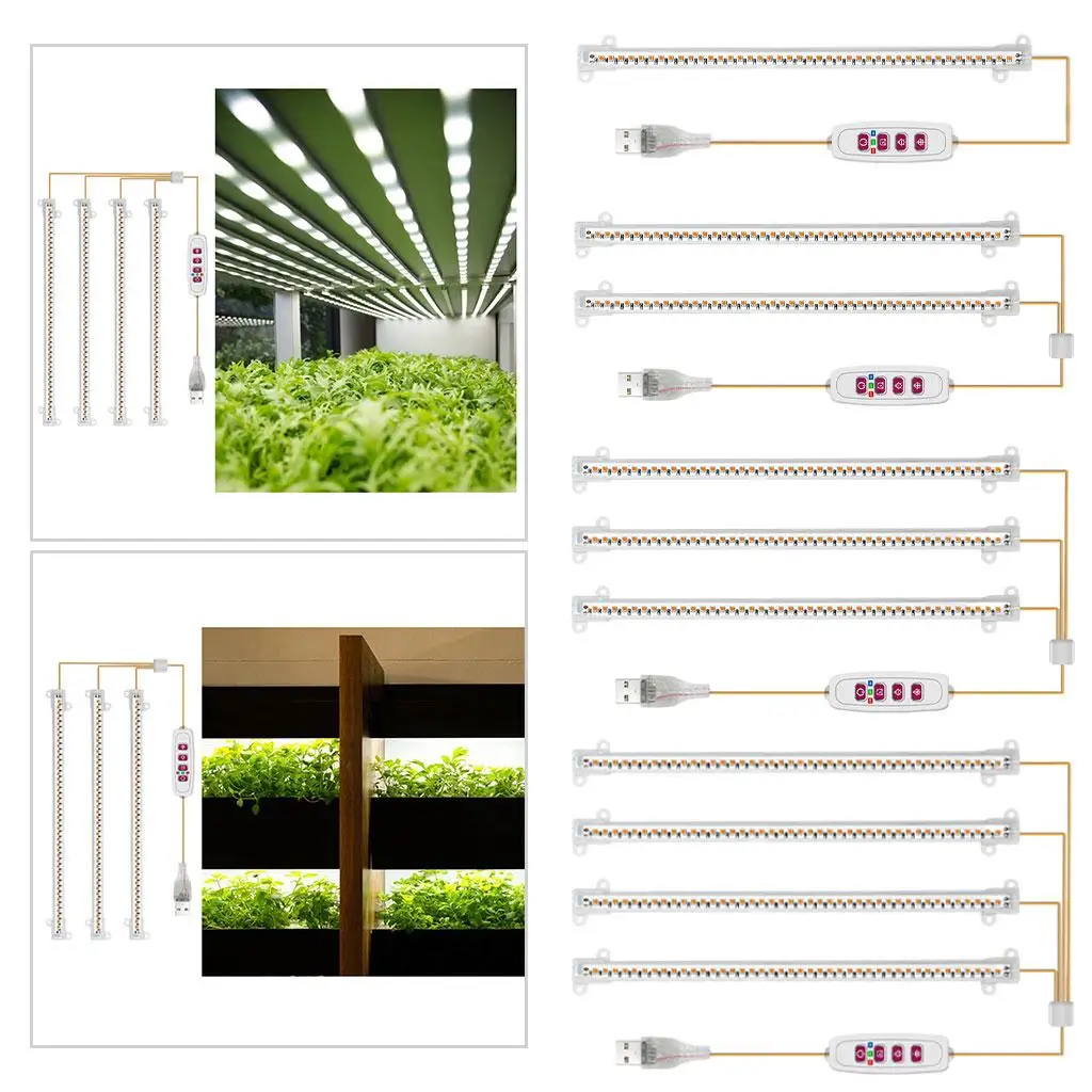 

LED Grow Light Full Spectrum with 8/12/16H Timer for Indoor Plant 5-Level Dimmable Sunlight Growing Lamp Lights