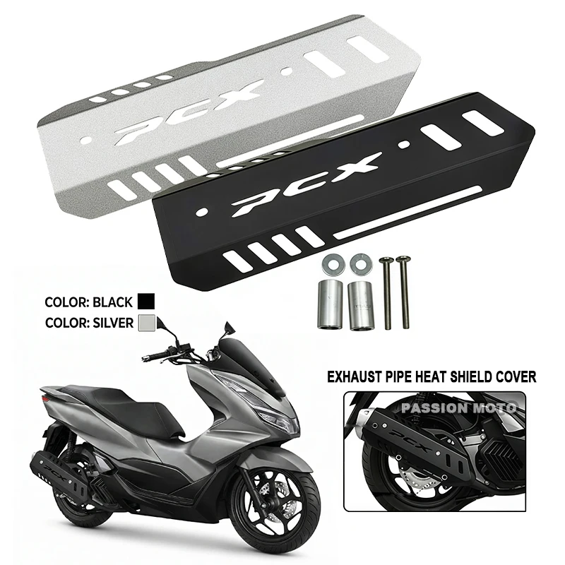 Protector de escape CNC para motocicleta, cubierta de escape a prueba de quemaduras para HONDA PCX160 PCX125 PCX 160 125 2021-2026 2025