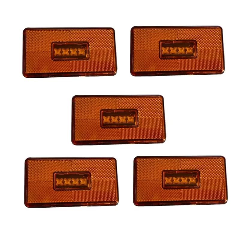 

НОВЫЙ-5 шт. Янтарный 4-светодиодный боковой габаритный фонарь для Scania 5 6 серии P R Cabs G T S Series Предупреждающий световой сигнал для грузовиков 2052119
