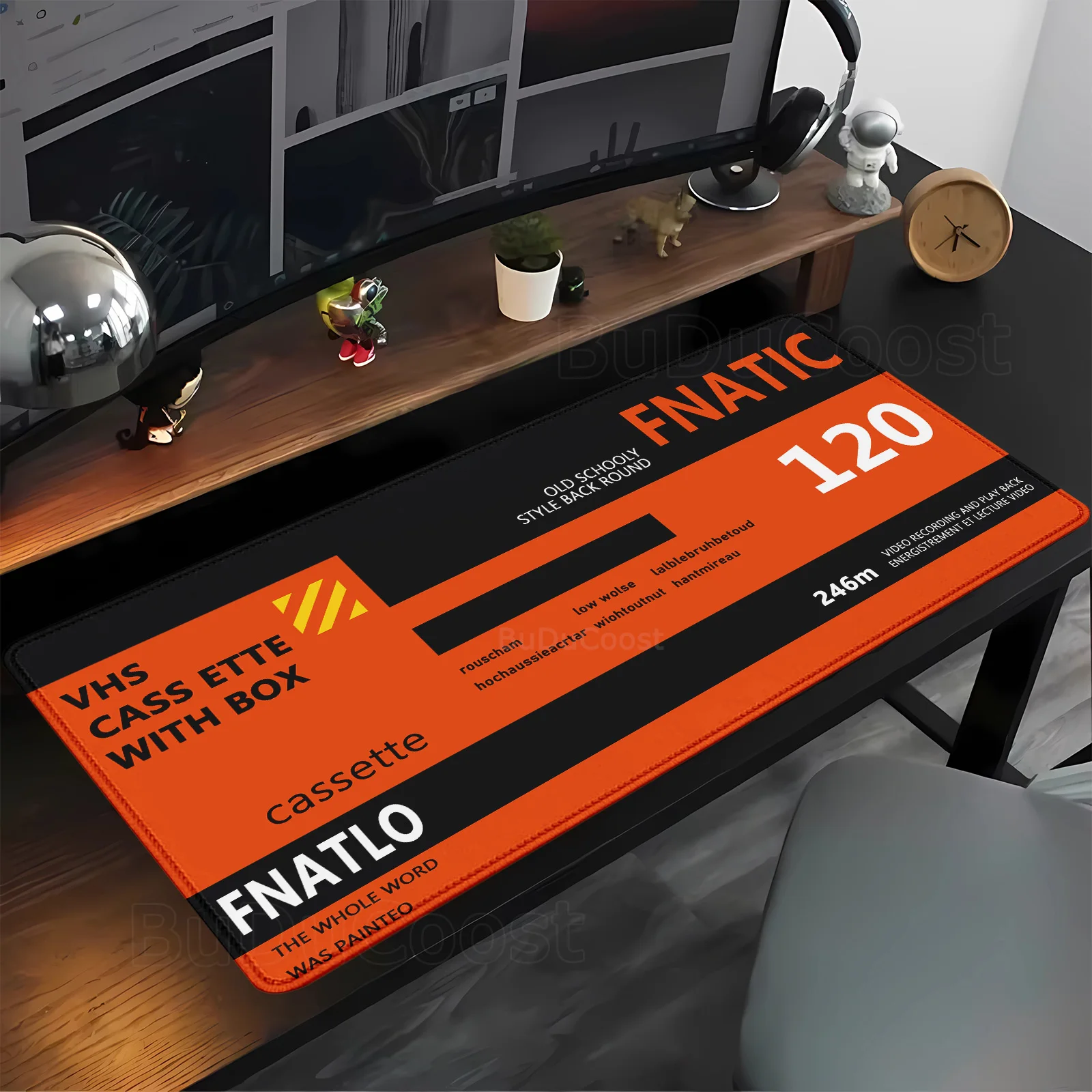 PC Gaming Keyboard Pads Big Retro VHS Style Mouse Pad Art Design Laptop Desk Mat Carpet Computer Large Size TablePad Non-slip