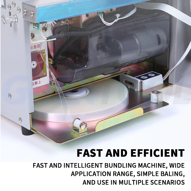 OPP Tape Automatic Banknote Bundling Strapping Machine Currency, Document, Paper, and Card Binding Supermarket Vegetable Baler