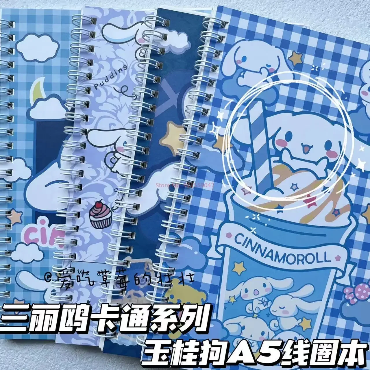 2024 New 1set Of 4 Books Sanrio Hellokitty Cinnamonll Cartoon Notebook A5 Coil Notebook Student Notebook Cartoon Cute Notebook