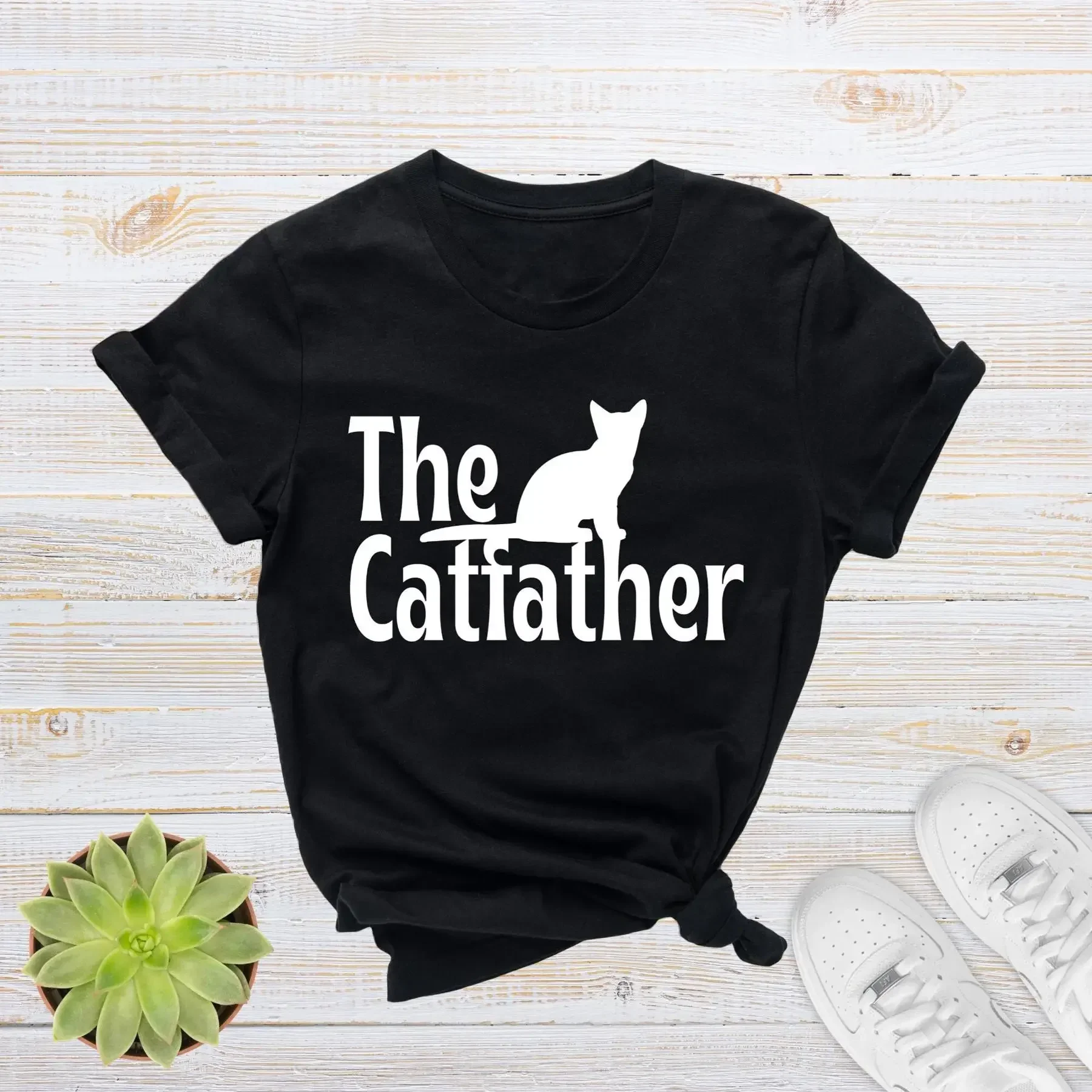The Catfather T Shirt Dad CaT for Father Pet Owner Funny Lover New