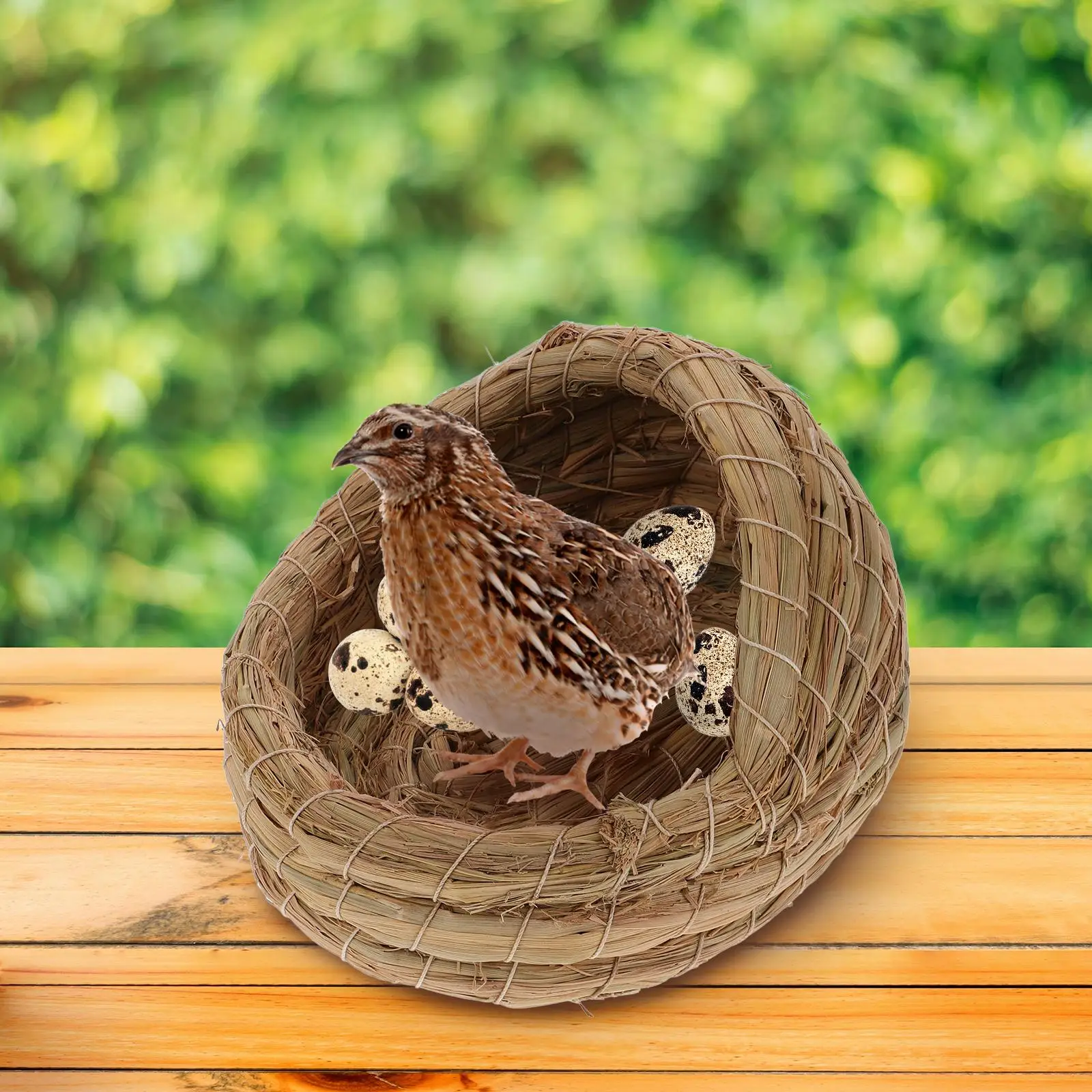 

2Pcs Chicken Laying Nest Pet Sleeping House Straw Woven Nest Chicken House Chicken Coop Grass-woven Chicken Coop Breeding Nests