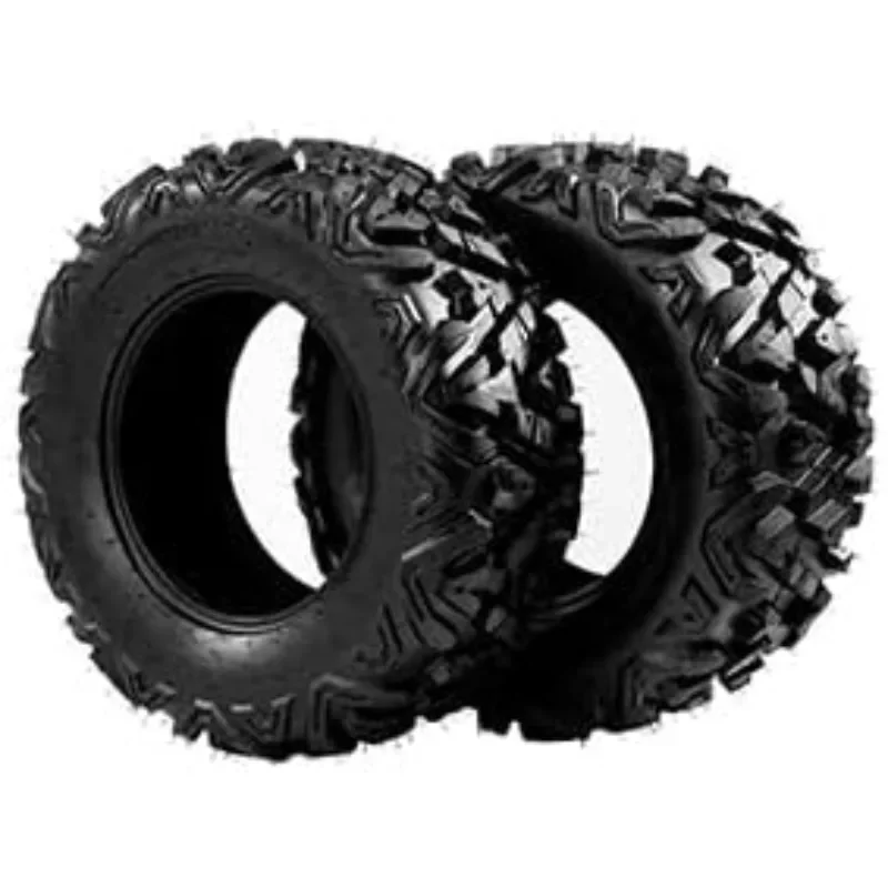 Complete Set of 4 All Terrain ATV UTV Tires 25x8-12 Front & 25x10-12 Rear 6PR Tubeless