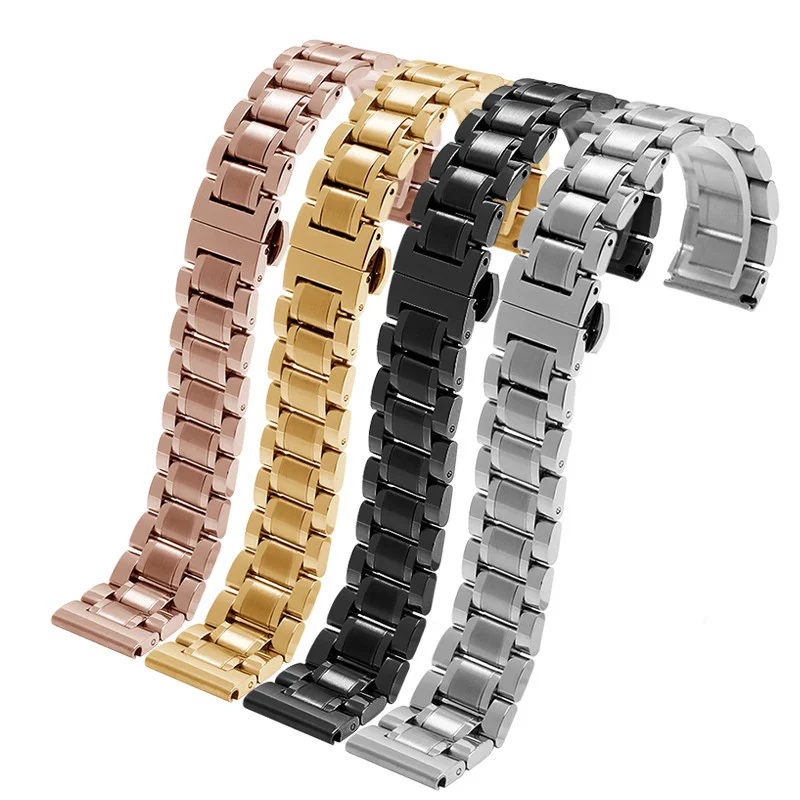 

For Five Bead Solid Stainless Steel Strap Switch Quick Detachable Stainless Steel Metal Watch Strap Accessories 12 -26mm