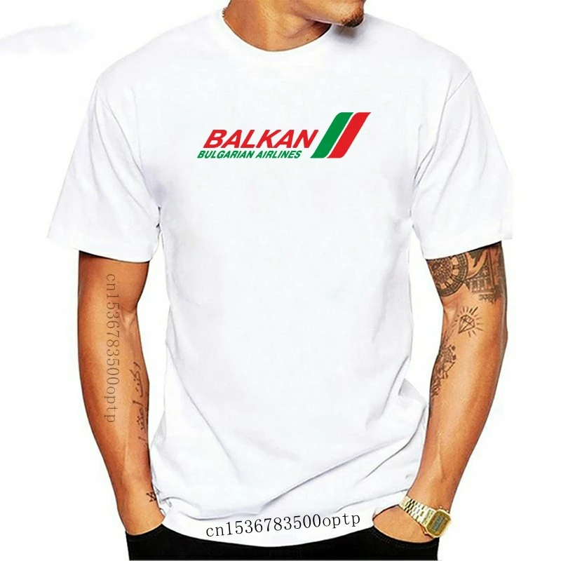 New Balkan Airlines Retro Bulgarian Airline Bulgaria Airlines T Shirt 2021 2021 Fashion Brand Print Tee Shirts 033366