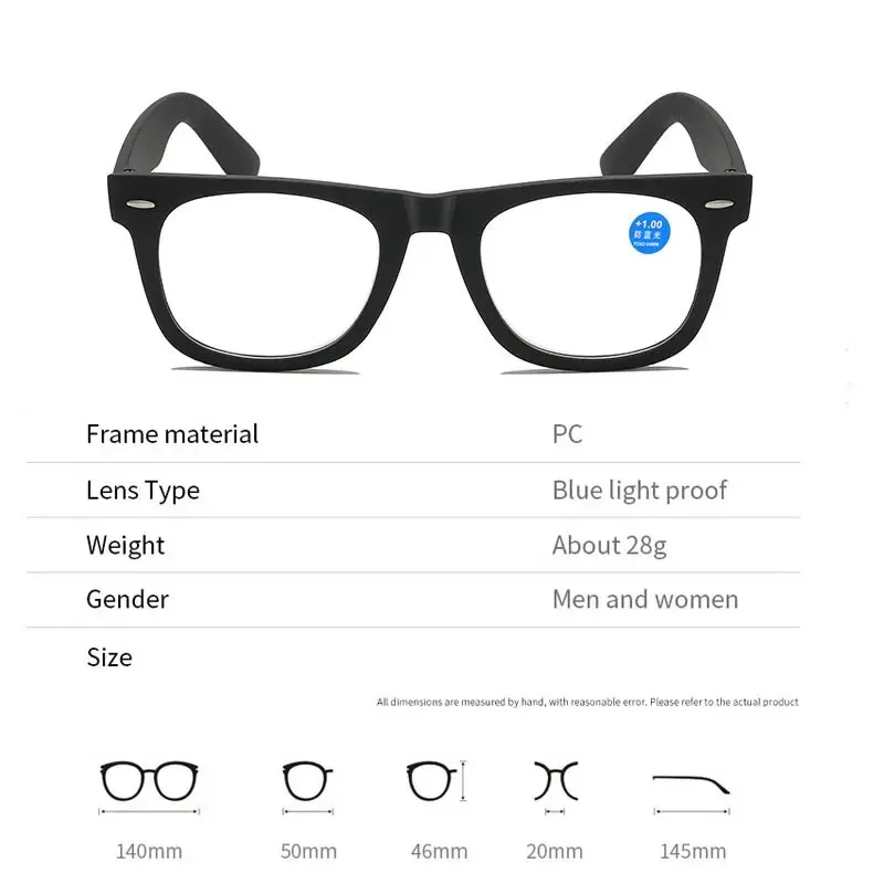 2025 New Ultra Light Large Frame Presbyopia Glasses High-definition Elderly Reading Glasses Anti Blue Light Far Sight Glasses image 6