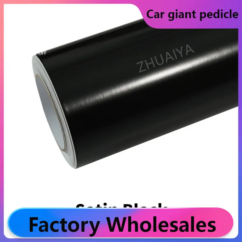 

ZHUAIYA Matte Black Vinyl Wrap film wrapping film bright 1.52*18m roll quality Warranty covering film voiture