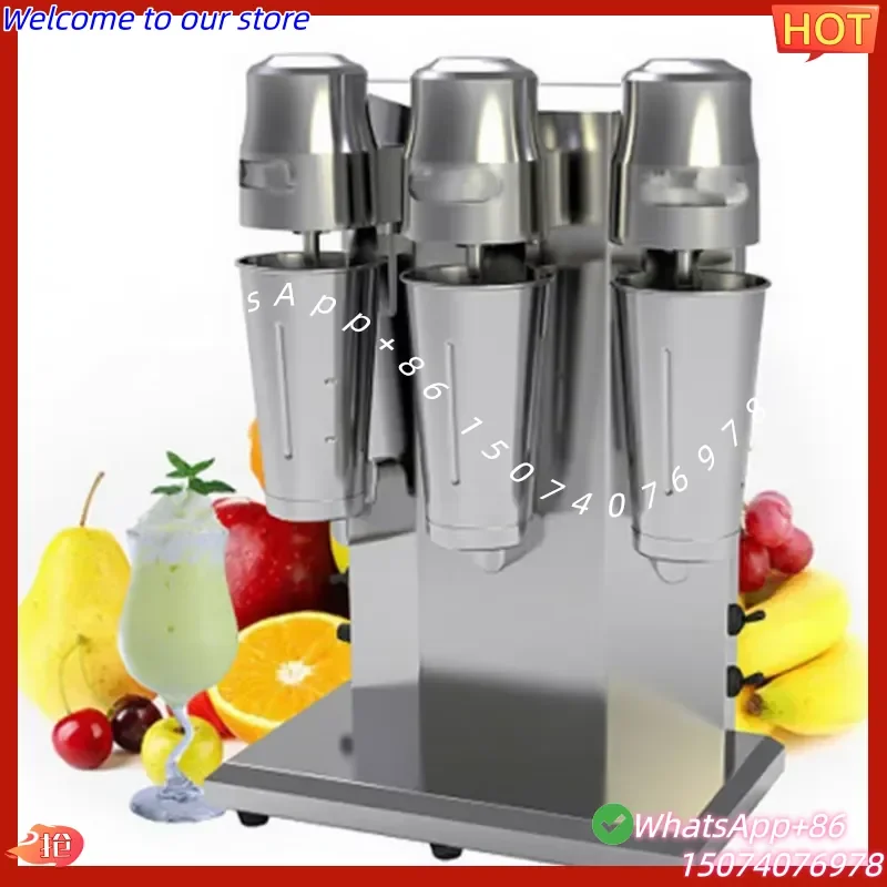 2026 De Satisfaction Guarantee Commercial Multifunction Stainless Steel Double Head Milk Shaker Fruit Milk Shake Mixer